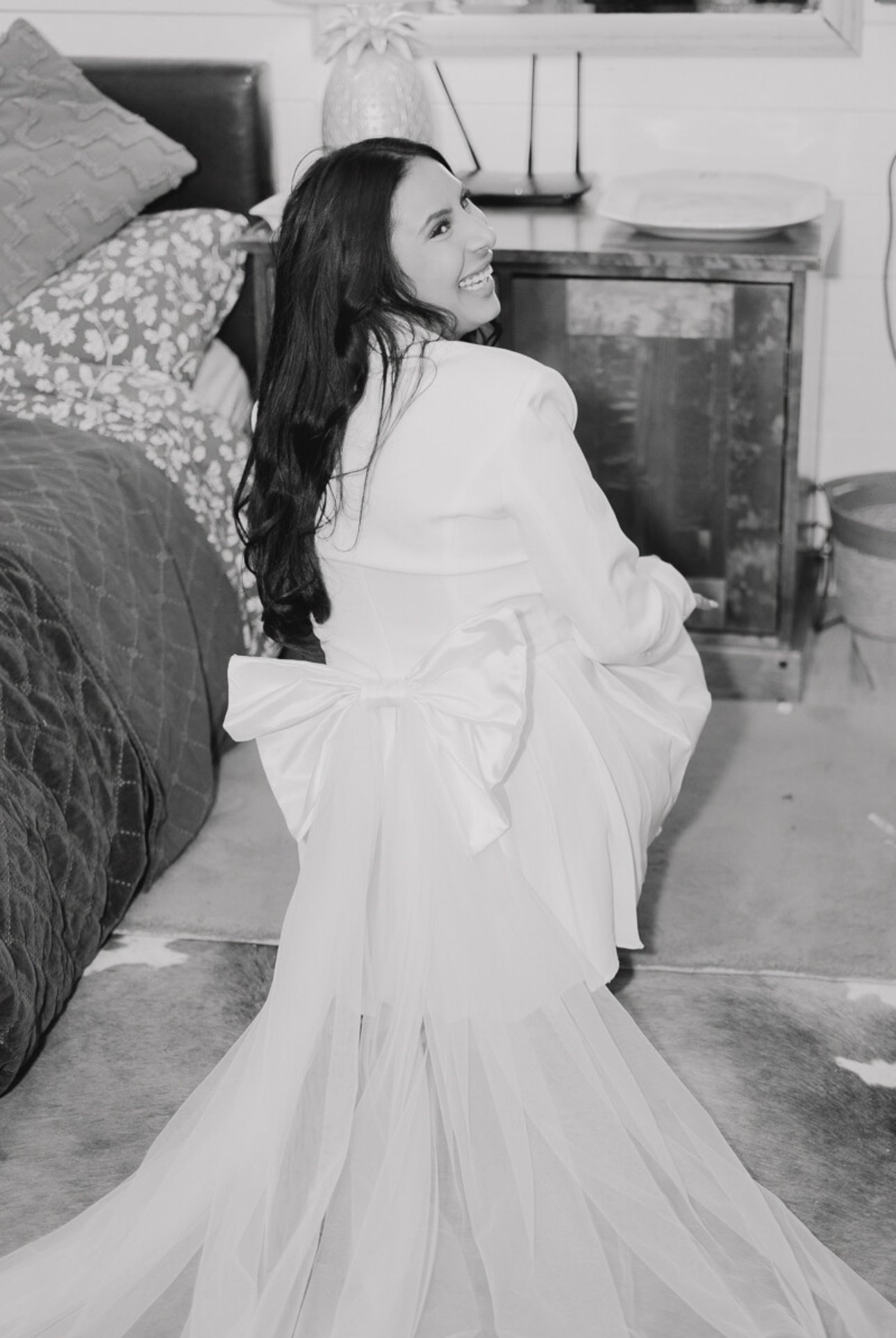 Detachable Dress Bow with Train