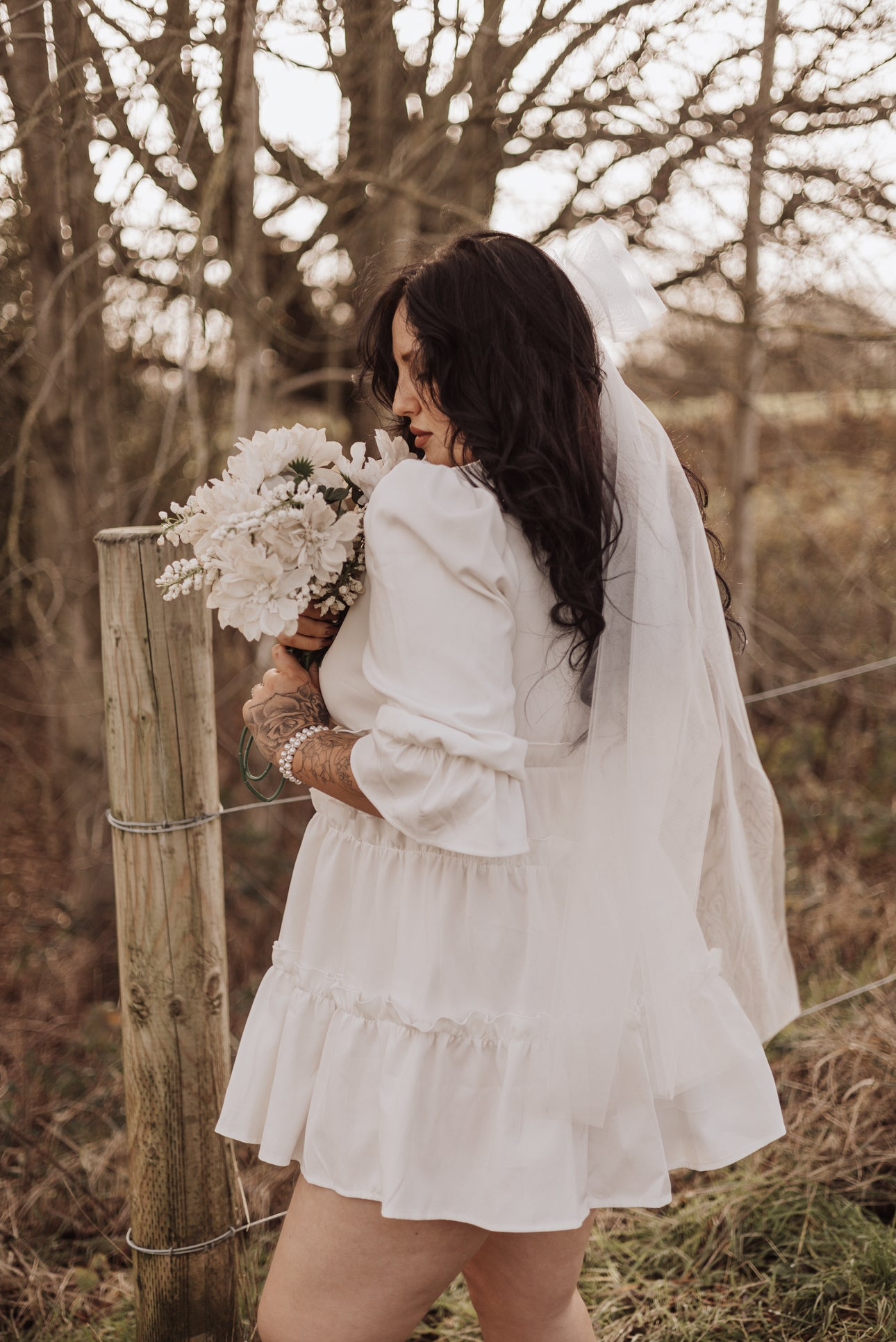 Rose Bow Veil